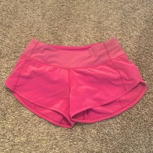 Lululemon Sonic Pink Speed Up Shorts